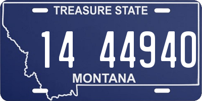 MT license plate 144494O