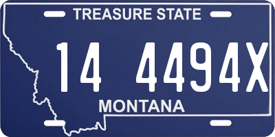 MT license plate 144494X