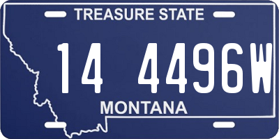 MT license plate 144496W