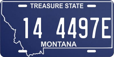 MT license plate 144497E