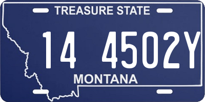 MT license plate 144502Y