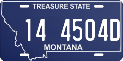 MT license plate 144504D