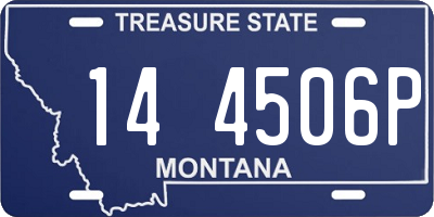 MT license plate 144506P