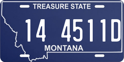 MT license plate 144511D