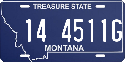MT license plate 144511G