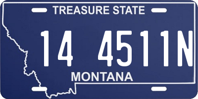 MT license plate 144511N