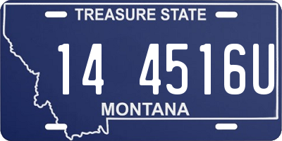 MT license plate 144516U