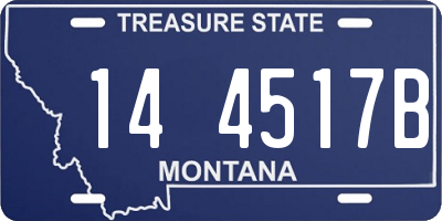 MT license plate 144517B