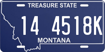 MT license plate 144518K