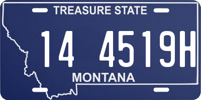 MT license plate 144519H