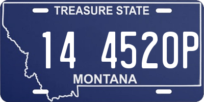 MT license plate 144520P