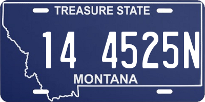 MT license plate 144525N