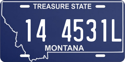 MT license plate 144531L