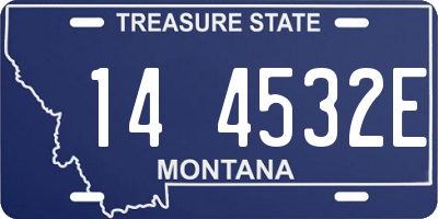 MT license plate 144532E
