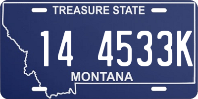 MT license plate 144533K