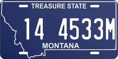MT license plate 144533M
