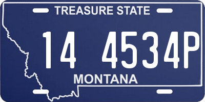 MT license plate 144534P