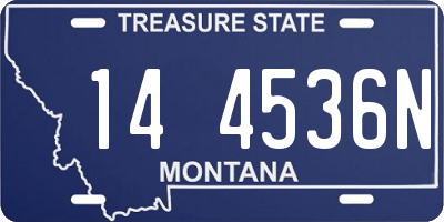 MT license plate 144536N