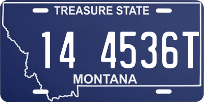 MT license plate 144536T