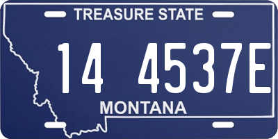 MT license plate 144537E