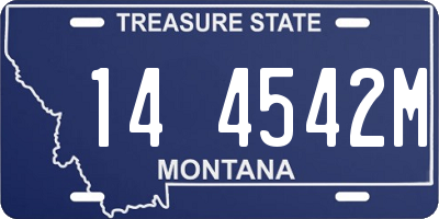 MT license plate 144542M