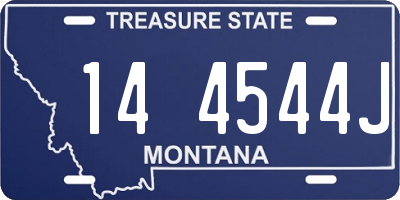 MT license plate 144544J