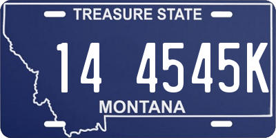 MT license plate 144545K
