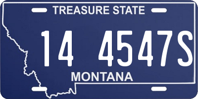 MT license plate 144547S