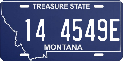 MT license plate 144549E