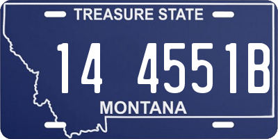 MT license plate 144551B