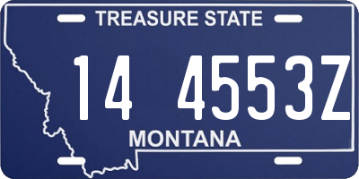 MT license plate 144553Z