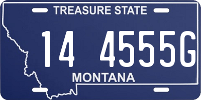 MT license plate 144555G