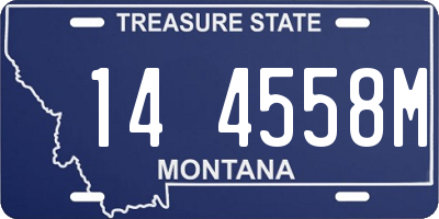 MT license plate 144558M