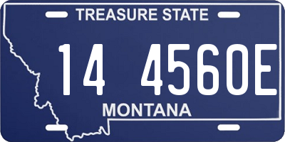 MT license plate 144560E