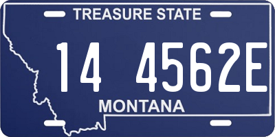 MT license plate 144562E