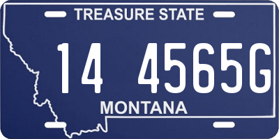 MT license plate 144565G
