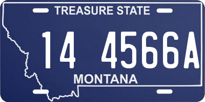 MT license plate 144566A