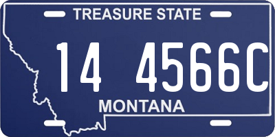 MT license plate 144566C