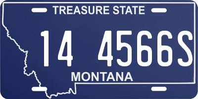 MT license plate 144566S