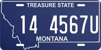 MT license plate 144567U