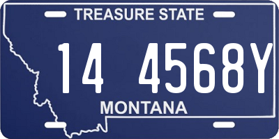 MT license plate 144568Y