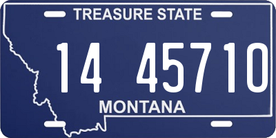 MT license plate 144571O