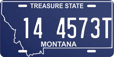MT license plate 144573T