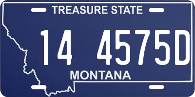 MT license plate 144575D