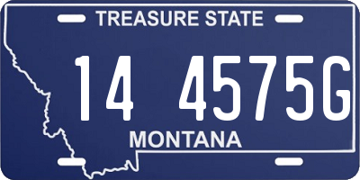 MT license plate 144575G