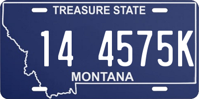 MT license plate 144575K