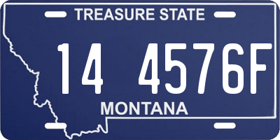 MT license plate 144576F