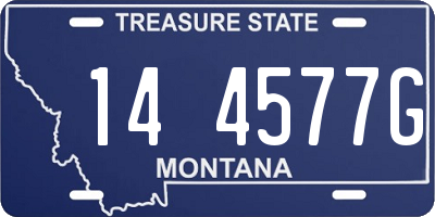 MT license plate 144577G