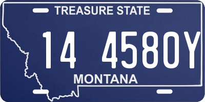 MT license plate 144580Y