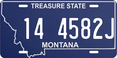MT license plate 144582J